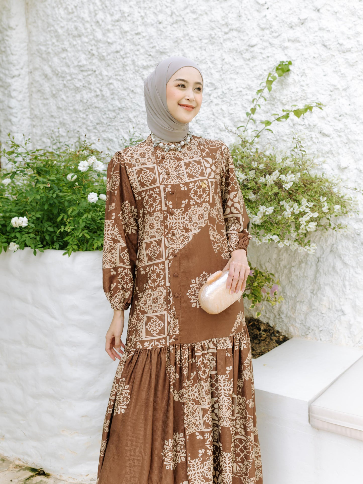 Ayana Dress in Walnut