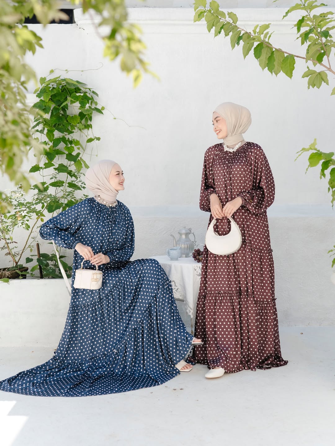 Nouf Dress in Rich Brown