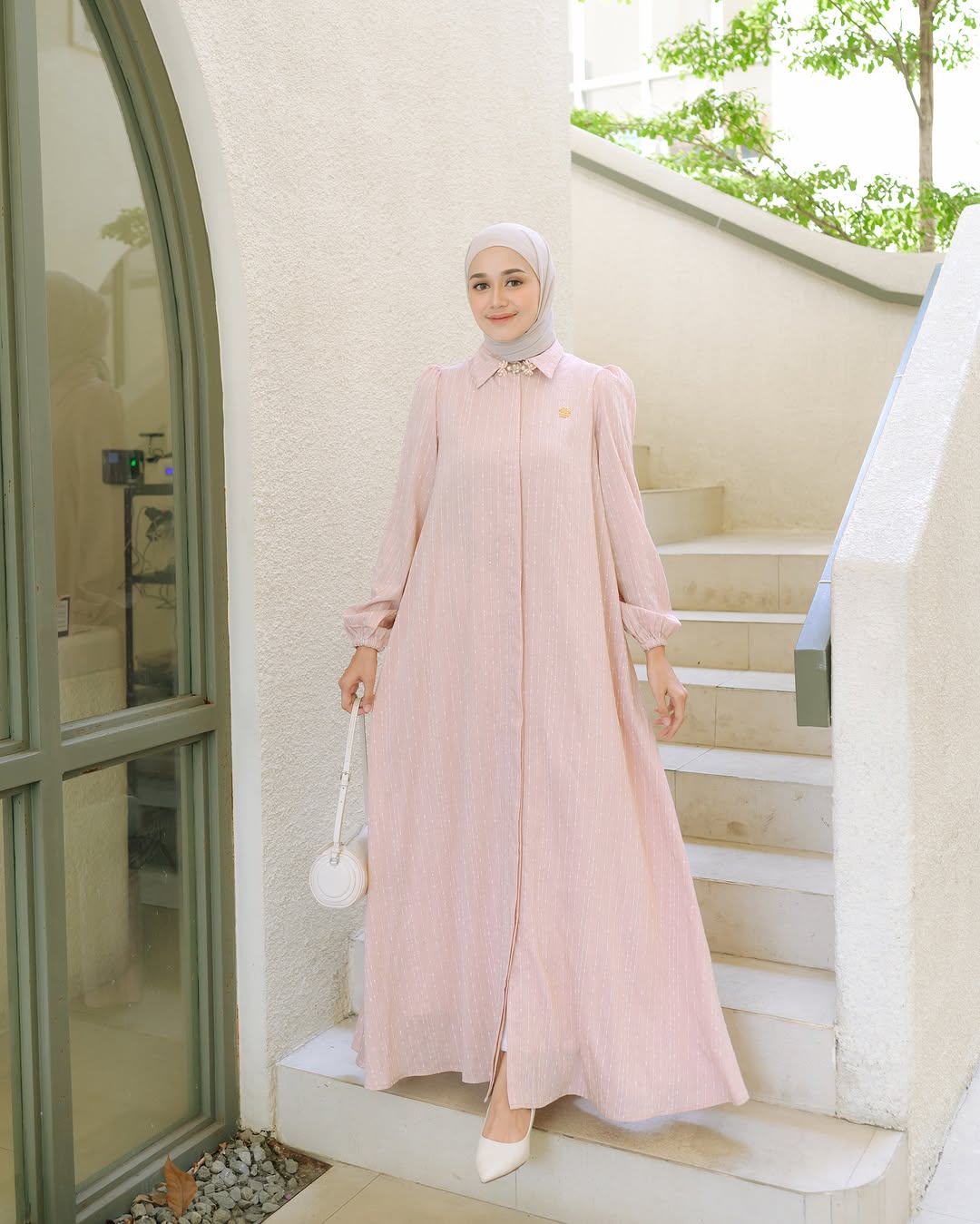 Zemma Dress in Blush