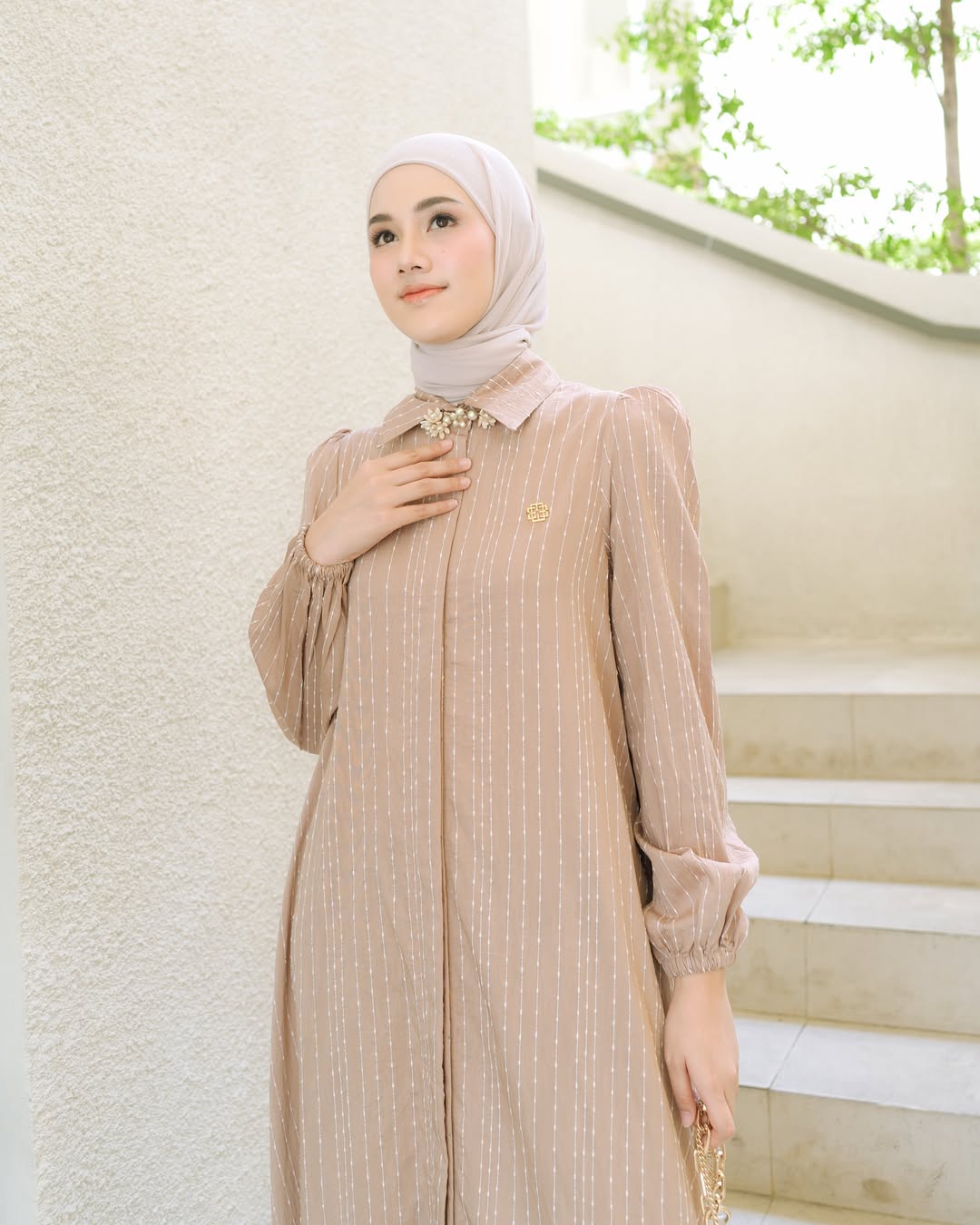 Zemma Dress in Latte