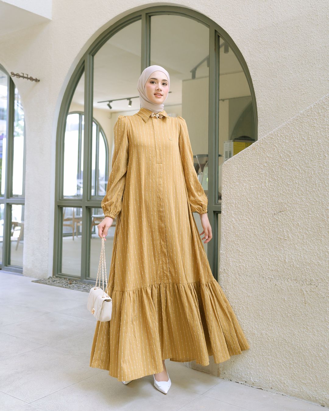 Nuela Dress in Mustard