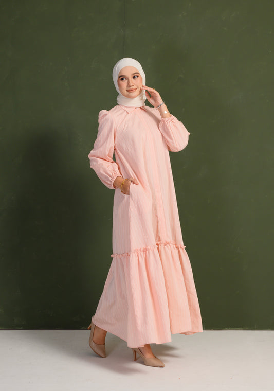 Aury Dress in Salmon