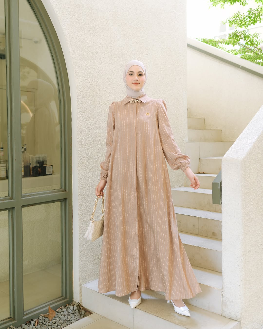 Zemma Dress in Latte