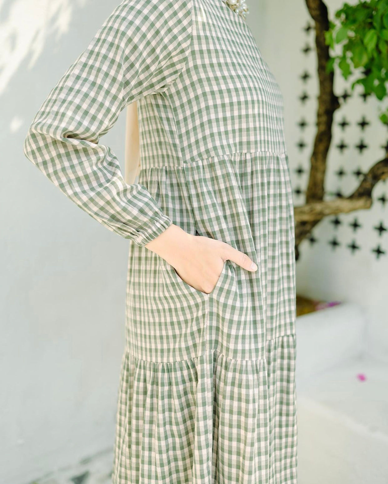 Aurel Dress in Matcha