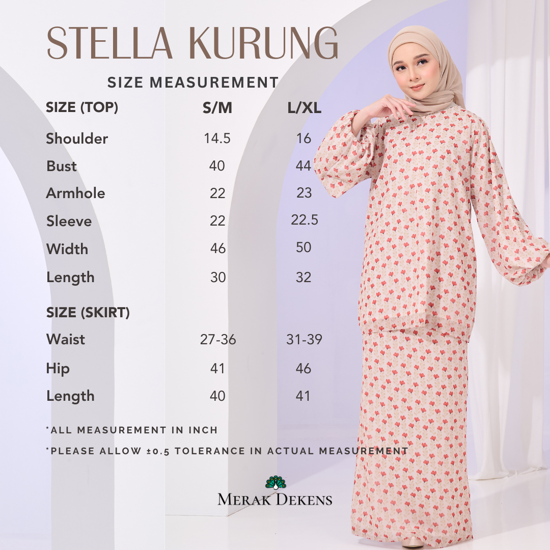 Stella Kurung in Brick Red