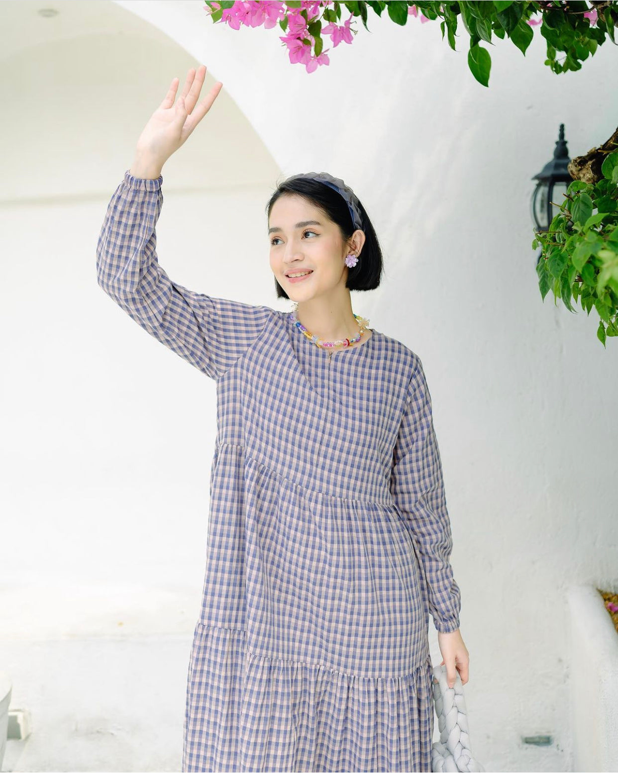 Aurel Dress in Dust Purple