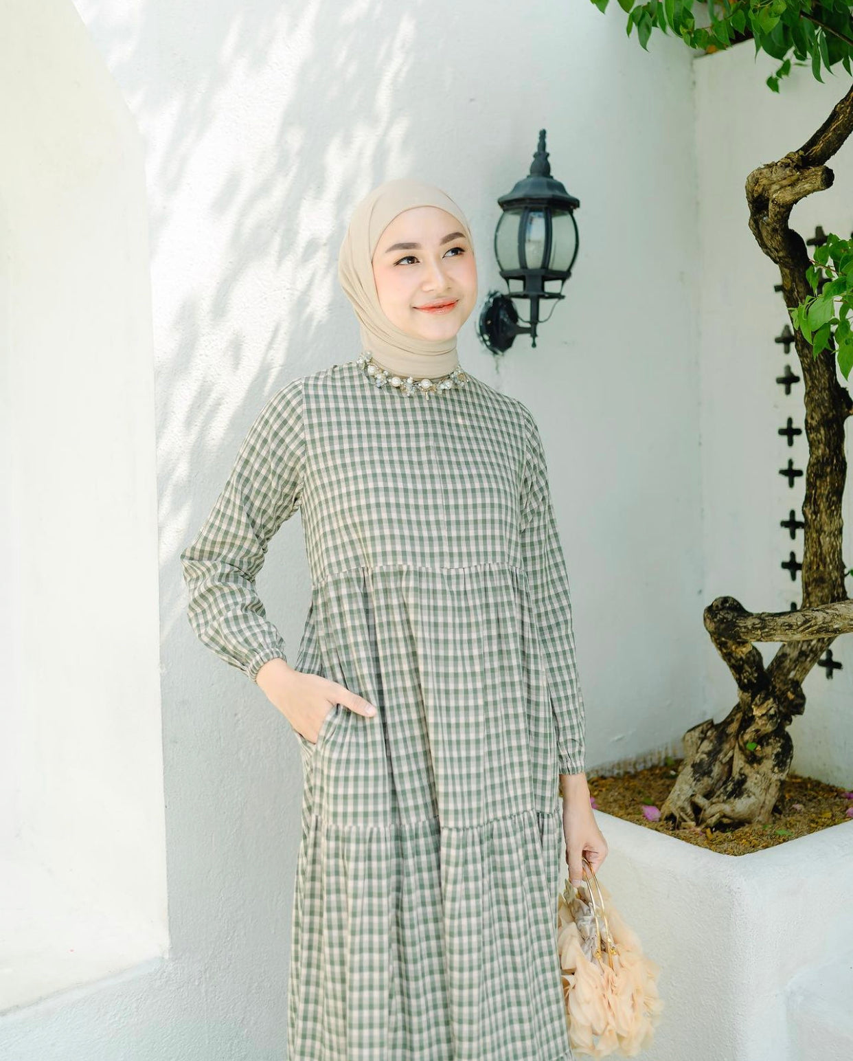 Aurel Dress in Matcha