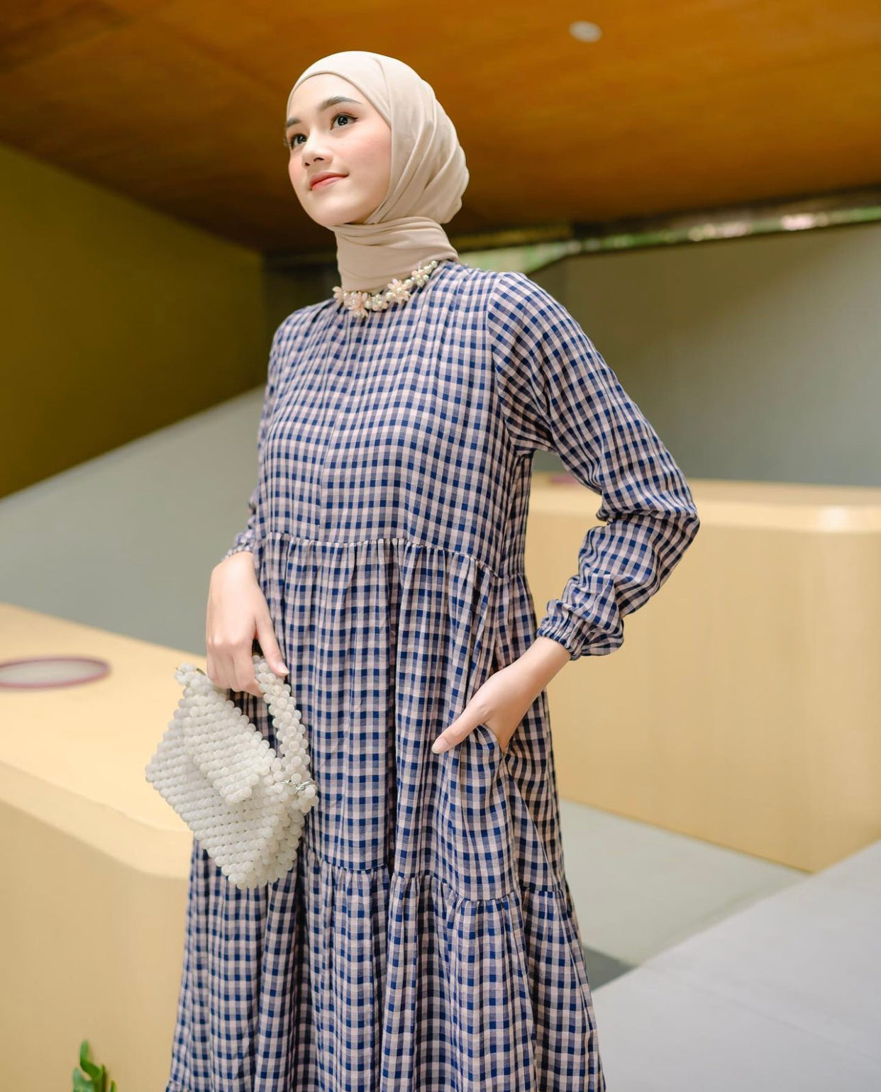 Aurel Dress in Navy