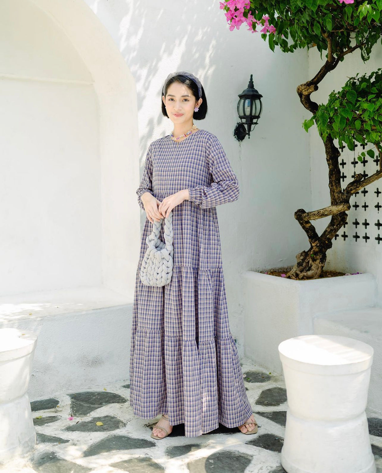 Aurel Dress in Dust Purple